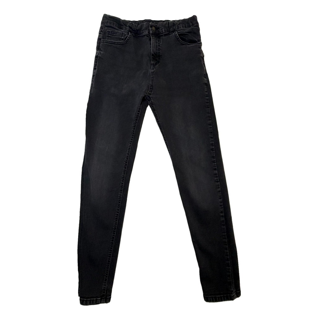 Boys DIP Black Skinny Stretch Jeans Size 16 Adjustable Waist Denim Pants